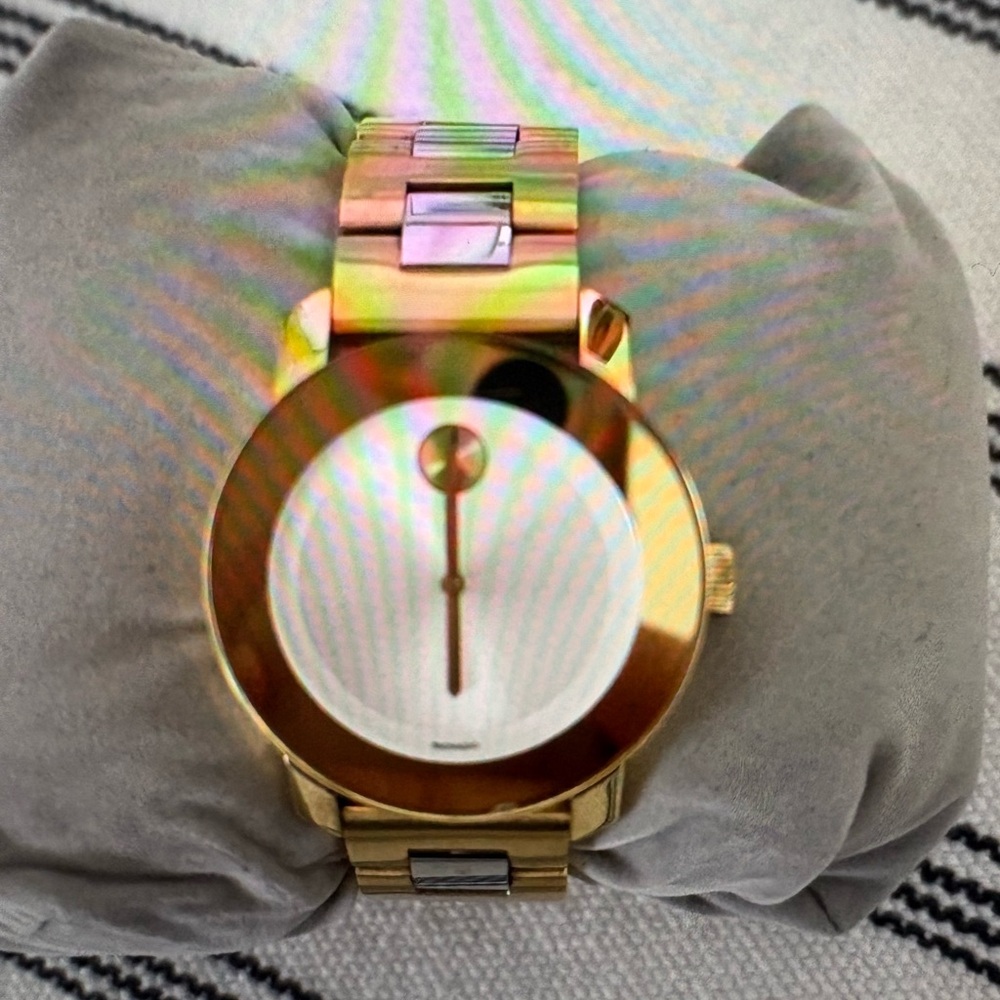 Movado Gold Smartwatch with White Dial